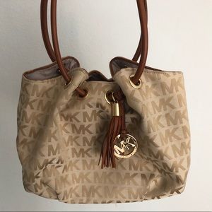 Michael Kors tan hobo bag